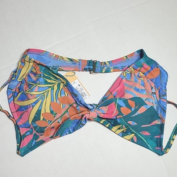 Kona Sol Bikini Floral Swim Top, Size Large - Picture 6 of 13